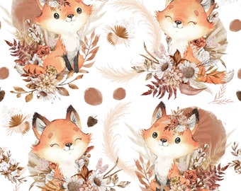 En Stock Familyfabric Coton Bohême Terracotta Renard