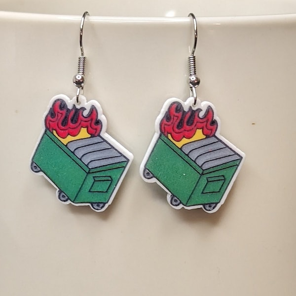 Dumpster Fire Earrings