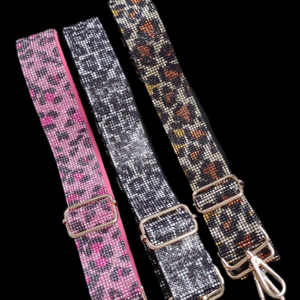 Pink Rhinestone Guitar Strap Etsy