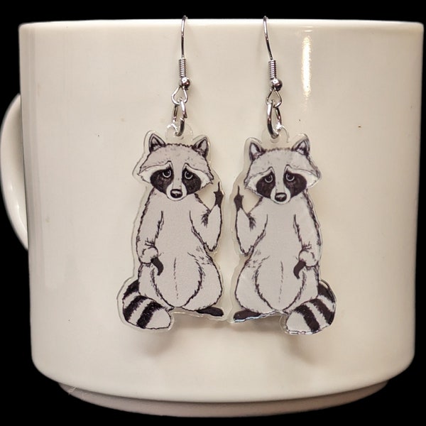 Raccoon Earrings