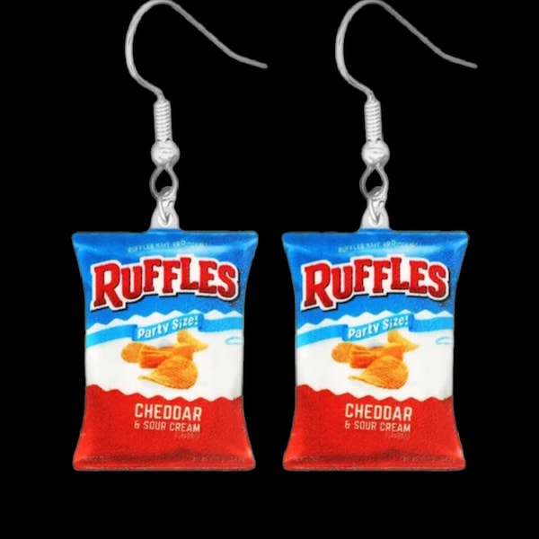 Ruffles Cheddar and Sour Cream Earrings