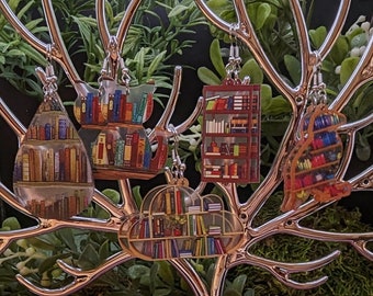 Bookshelf Earrings