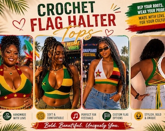 Crochet Flag Halter Top