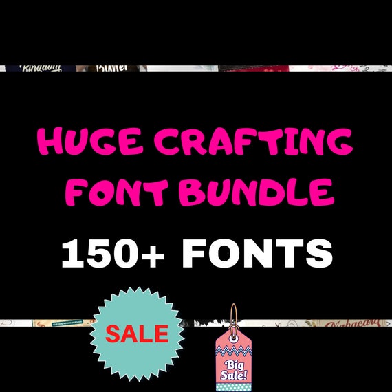 Download Mega Massive Crafting Font Bundle 150 Fonts Cricut Fonts Etsy