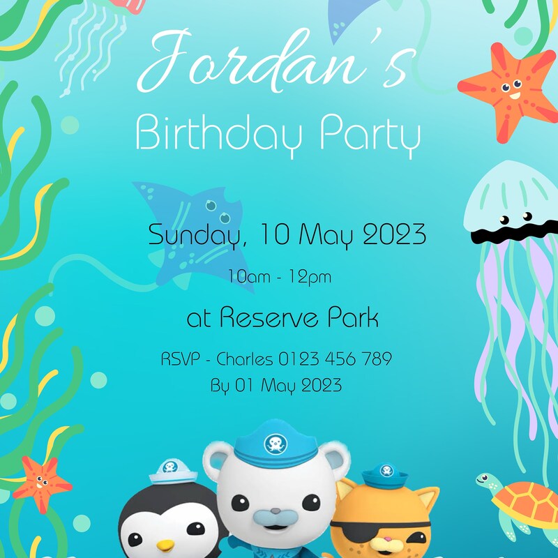 Octonauts Invitation - Etsy