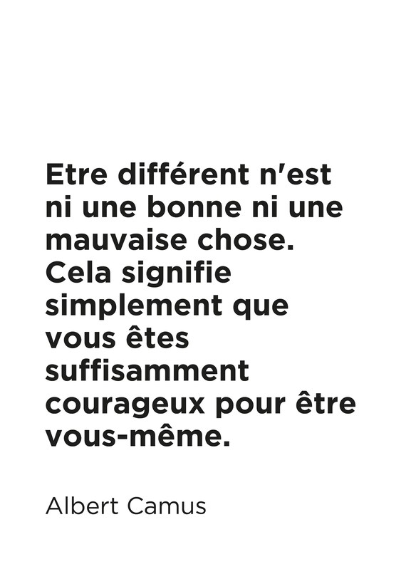 Etre Different Albert Camus Poster Fichier Pdf A Etsy