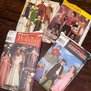 Sewing Pattern McCall's MP381 8449 7733 2664 Medieval Maiden Dress Squire Renaissance Ren Fair Wench Knight Angel Biblical Wise Men Shepard