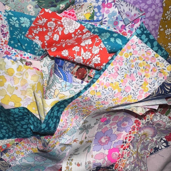1-2 x 9 inch MYSTERY Snippet Scrap Pack - Liberty of London Tana Lawn 100% Cotton Woven Fabric - 36 Various Prints