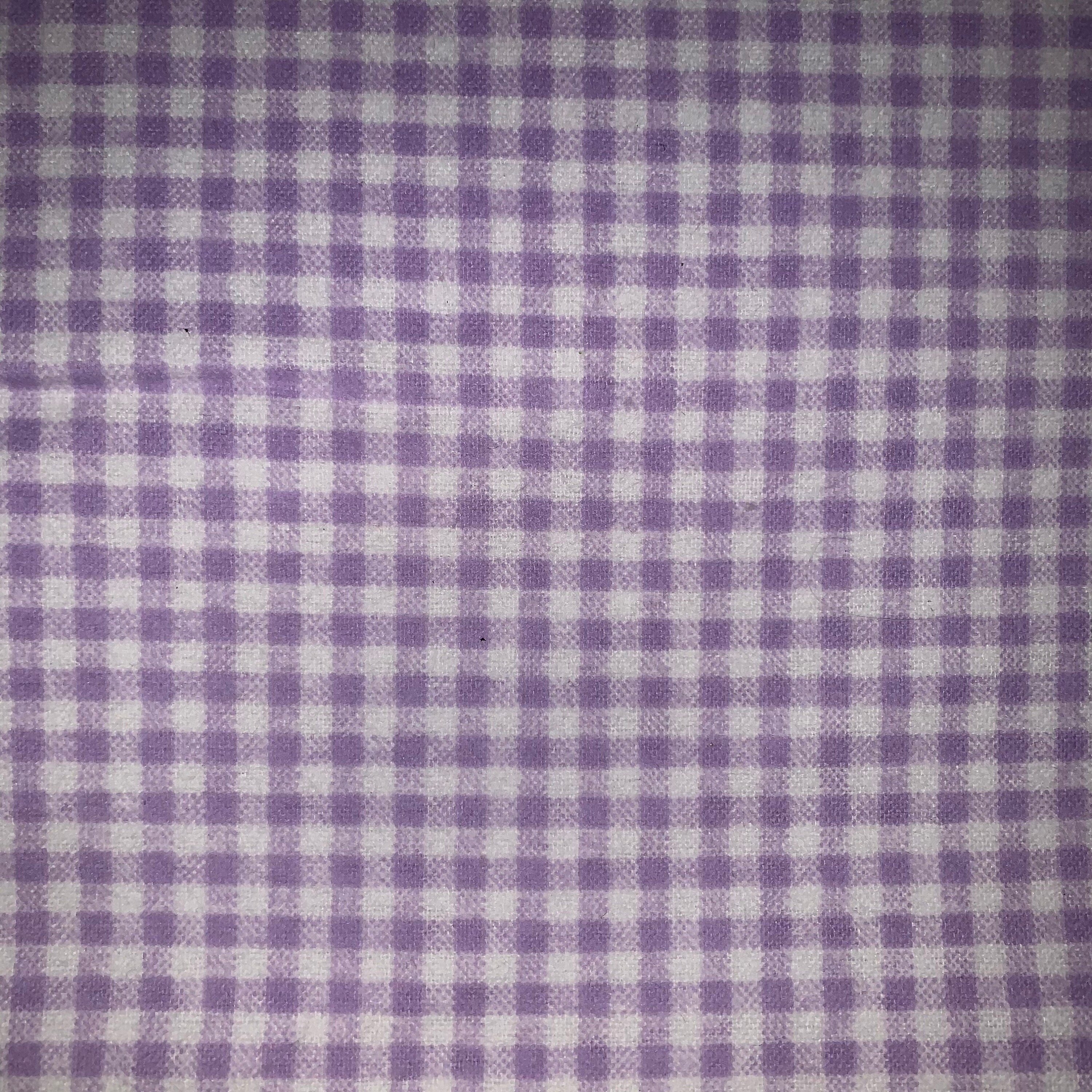 100 Cotton Flannel Fabric Purple Theme Flowers Hearts Etsy