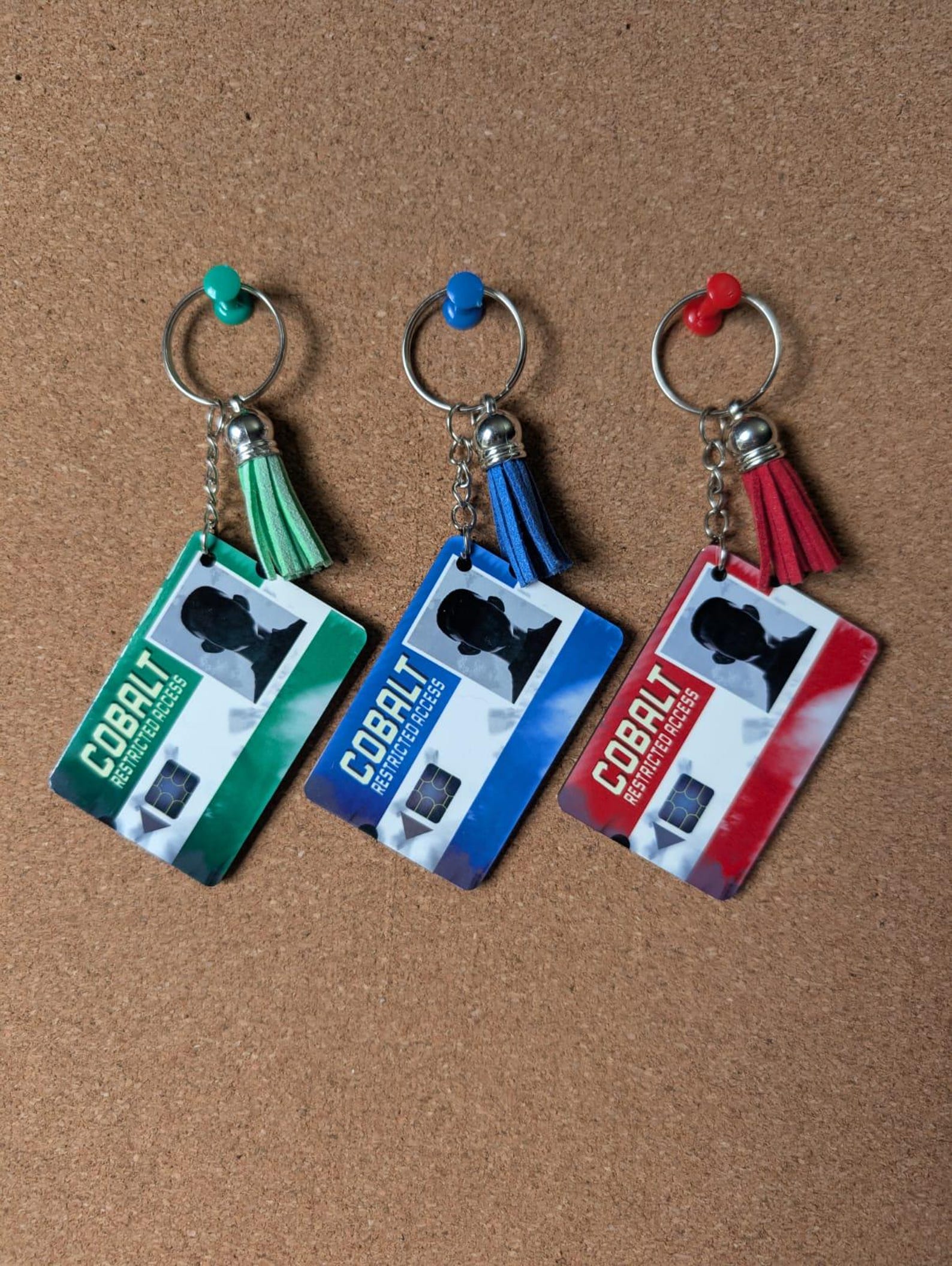 Rust Keycard Keyring | Green, Blue & Red or All 3 Keycards | Gamer ...