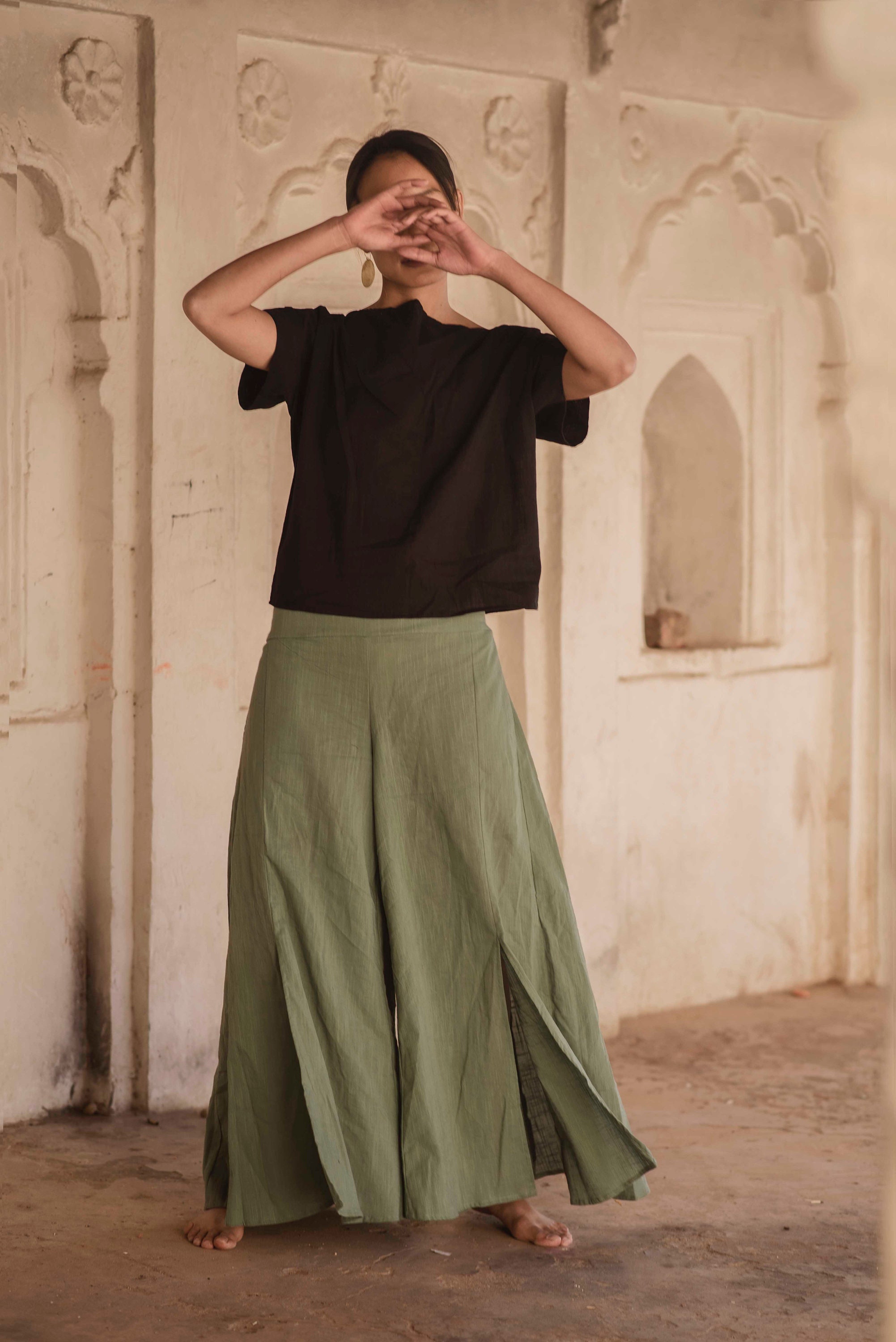 linen backless top
