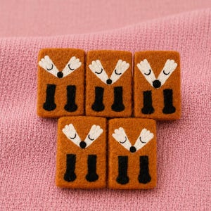 Felted Woodland Soap, exfoliating Shea butter bar, useful gift for fox lovers, cute luxurious practical camper gift, deer, raccoon, hedgeho Fox
