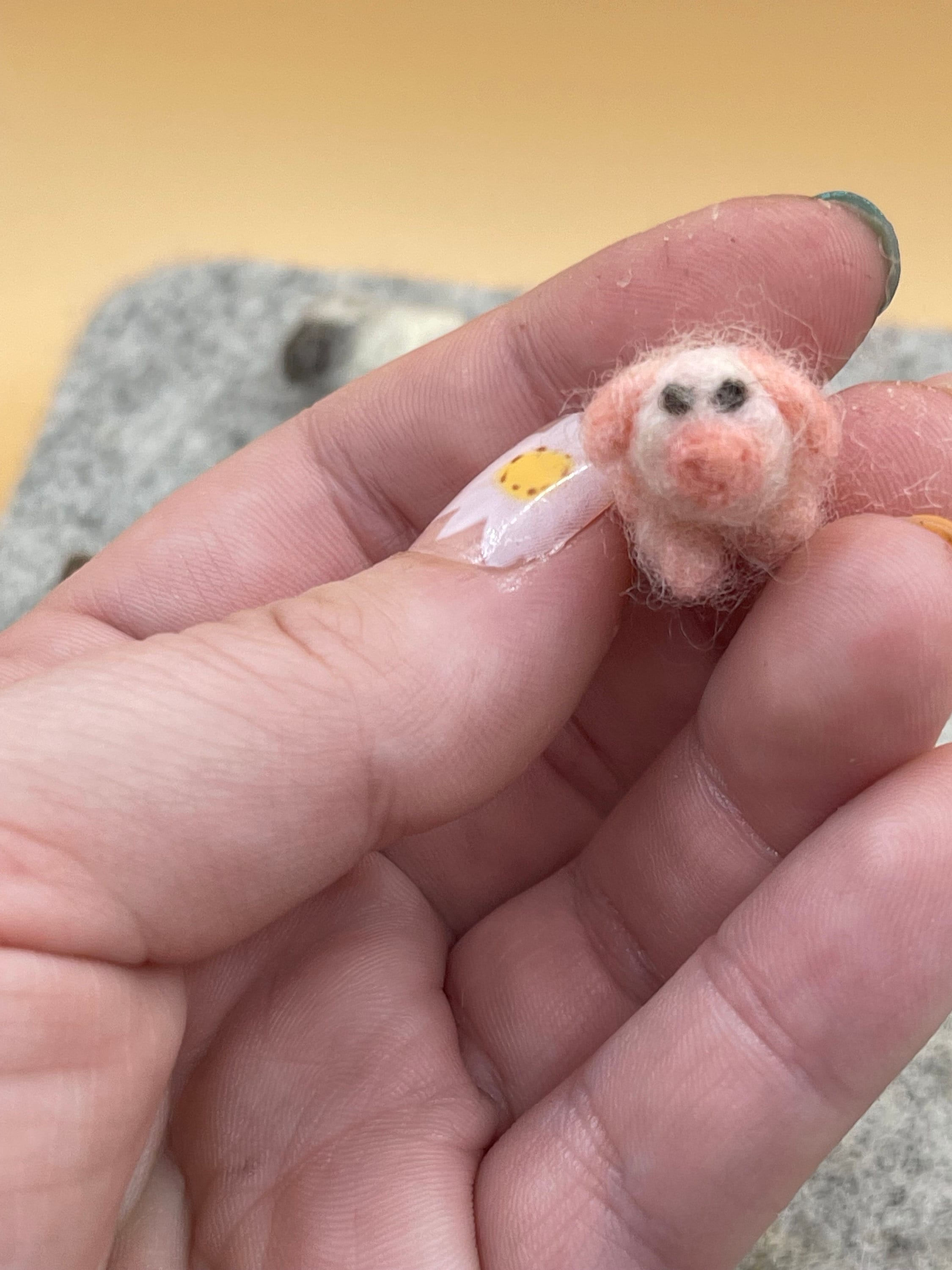 Handmade White Mouse in Clothes, Cute Felt Mouse for a Dollhouse, Needle  Felted Animals 
