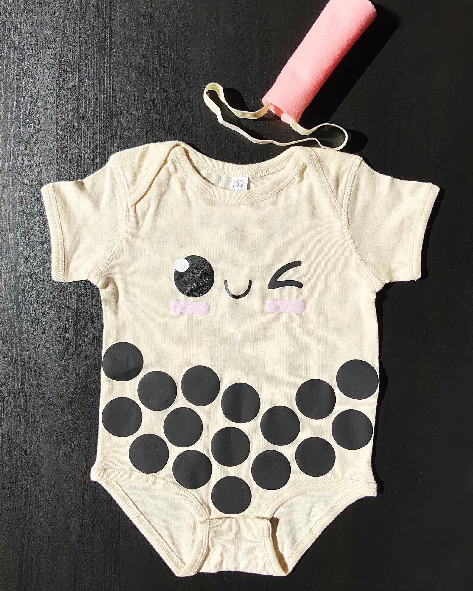Cute Boba Costume Boba Milk Tea Baby Onesie Adorable Baby Etsy