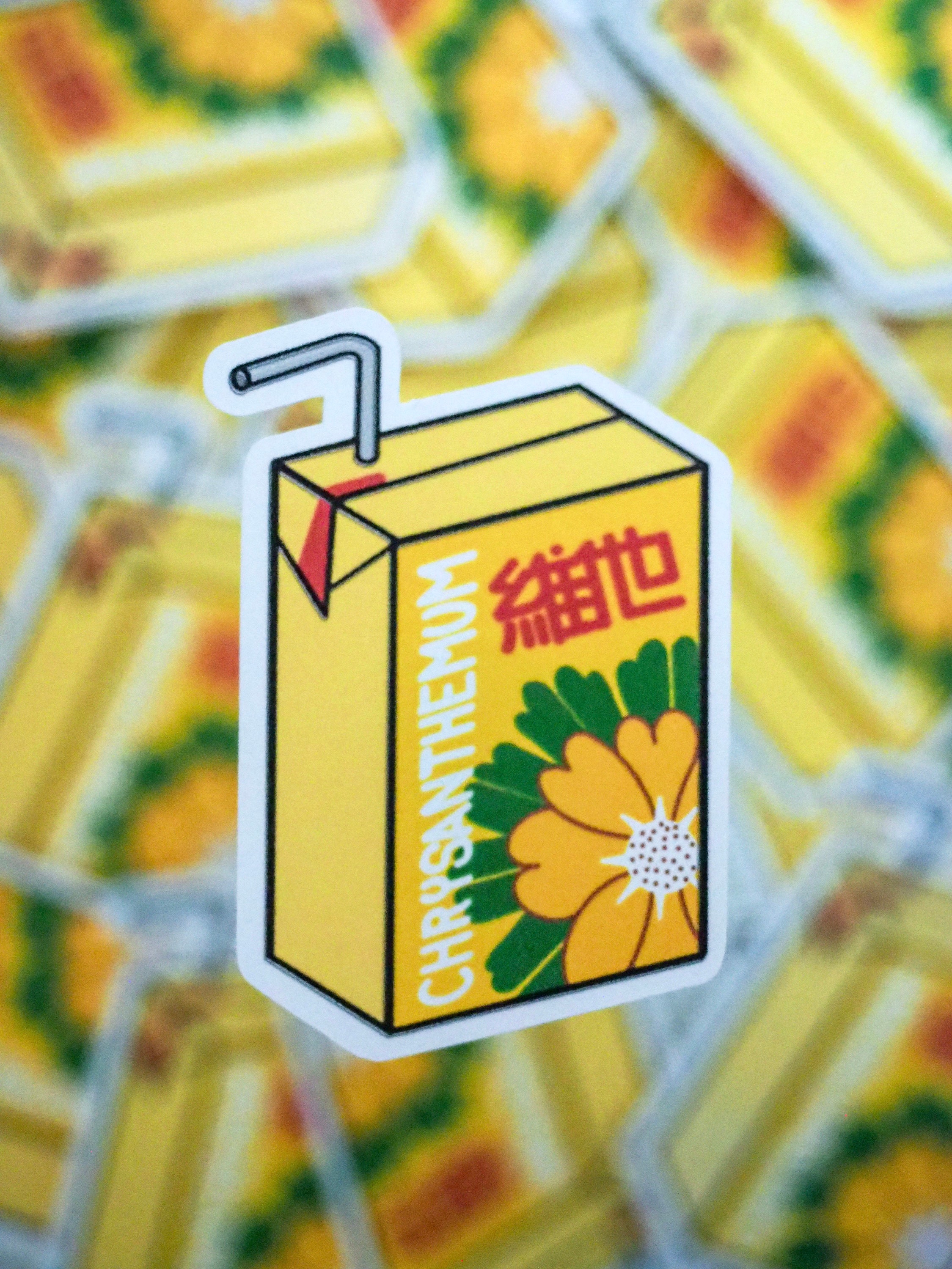 Vita Vibe Chrysanthemum Tea Juice Box Sticker Die Cut Etsy