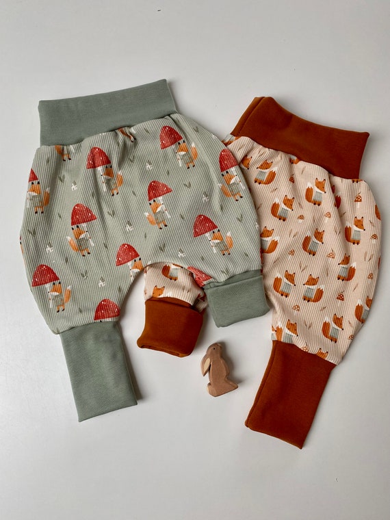 Pantalones de bomba pantalones para gatear parte inferior de panal pantalones de bomba de jersey pantalones de zorro pantalones de cera punos de cera pantalones de primavera pantalones de zorro Etsy