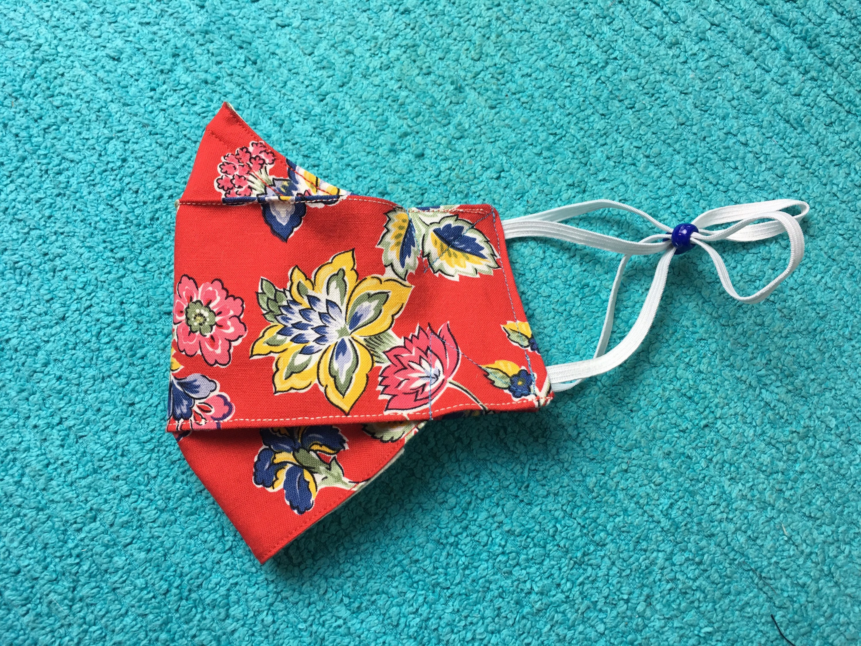 Limited Edition Red Floral 3D Masks With Nose Bridge and - Etsy
