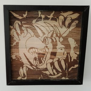 Gravure laser Dragon ailé gardien de la forteresse, inspiration Yu-Gi-Oh.