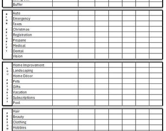 Cash Planning Template