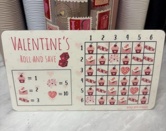 Valentine's Roll and Save - Savings Challenge - A5 & A6
