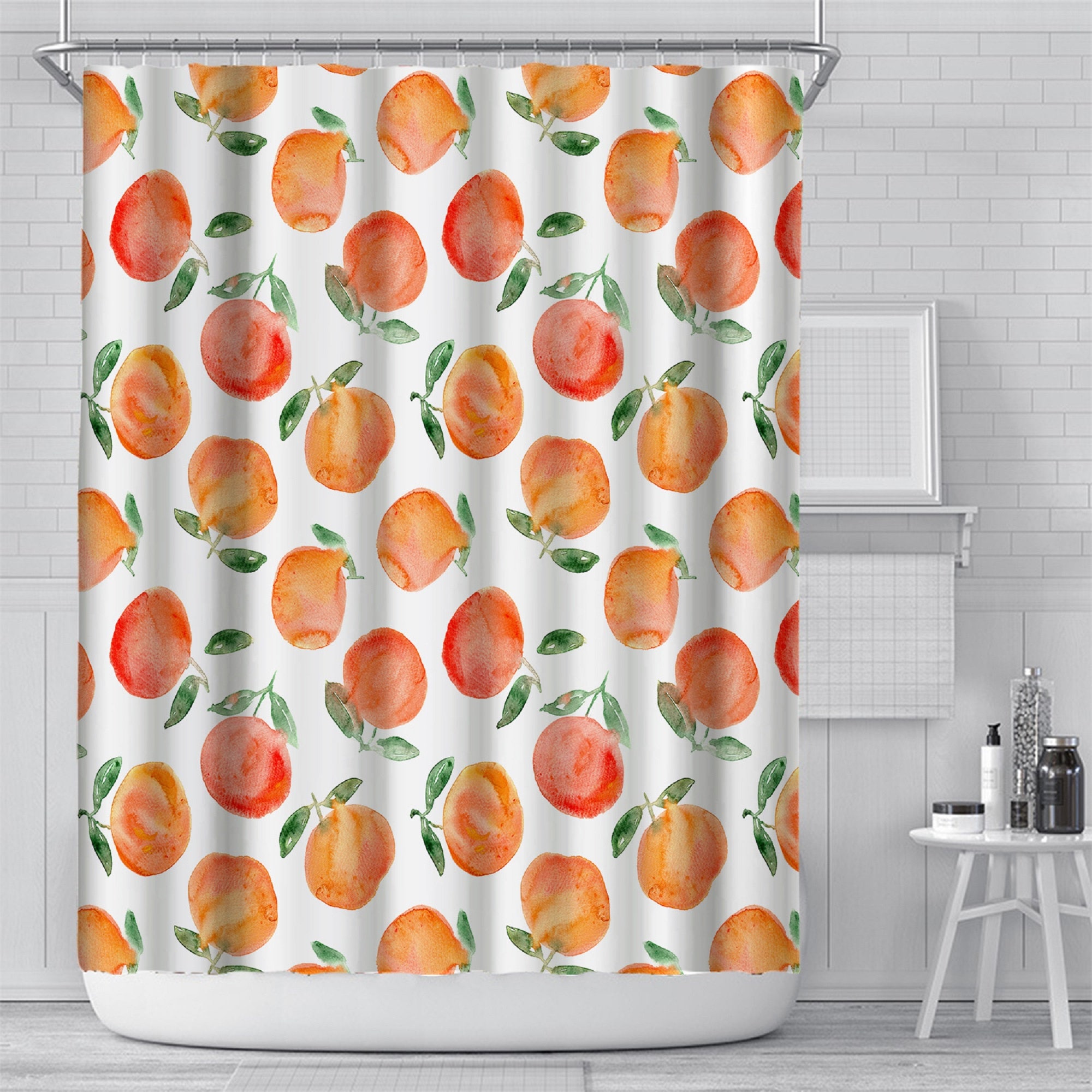 Fruit Decor Shower Curtain Fruits Bath Curtain Bathroom Etsy