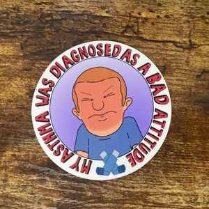 Normales Bad Attitude Asthma Sticker Aufkleber - kratz- und wasserabweisend