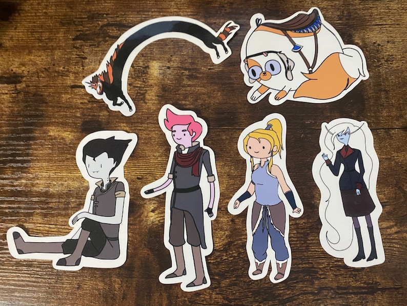 Adventure legends atla time crossover cosplay stickers for men women and children vinyk sticker decal