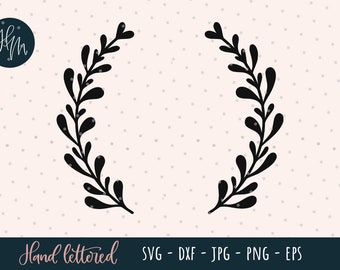 Download Olive Leaf Monogram Etsy