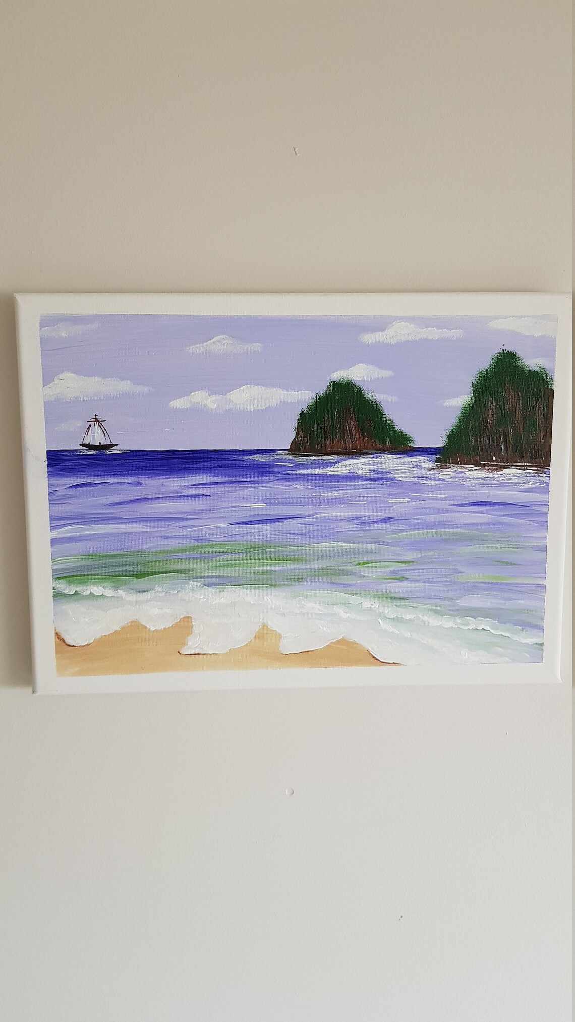 Islands on canvas with acrylic 3324cm Etsy
