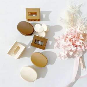 The small claw clips set | cafe latte collection | set of 2 or 3