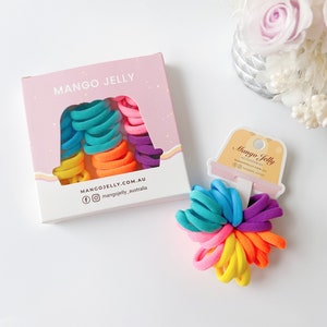 Metallfreie weiche Haargummis: 24-36-teiliges Farbrad-Set