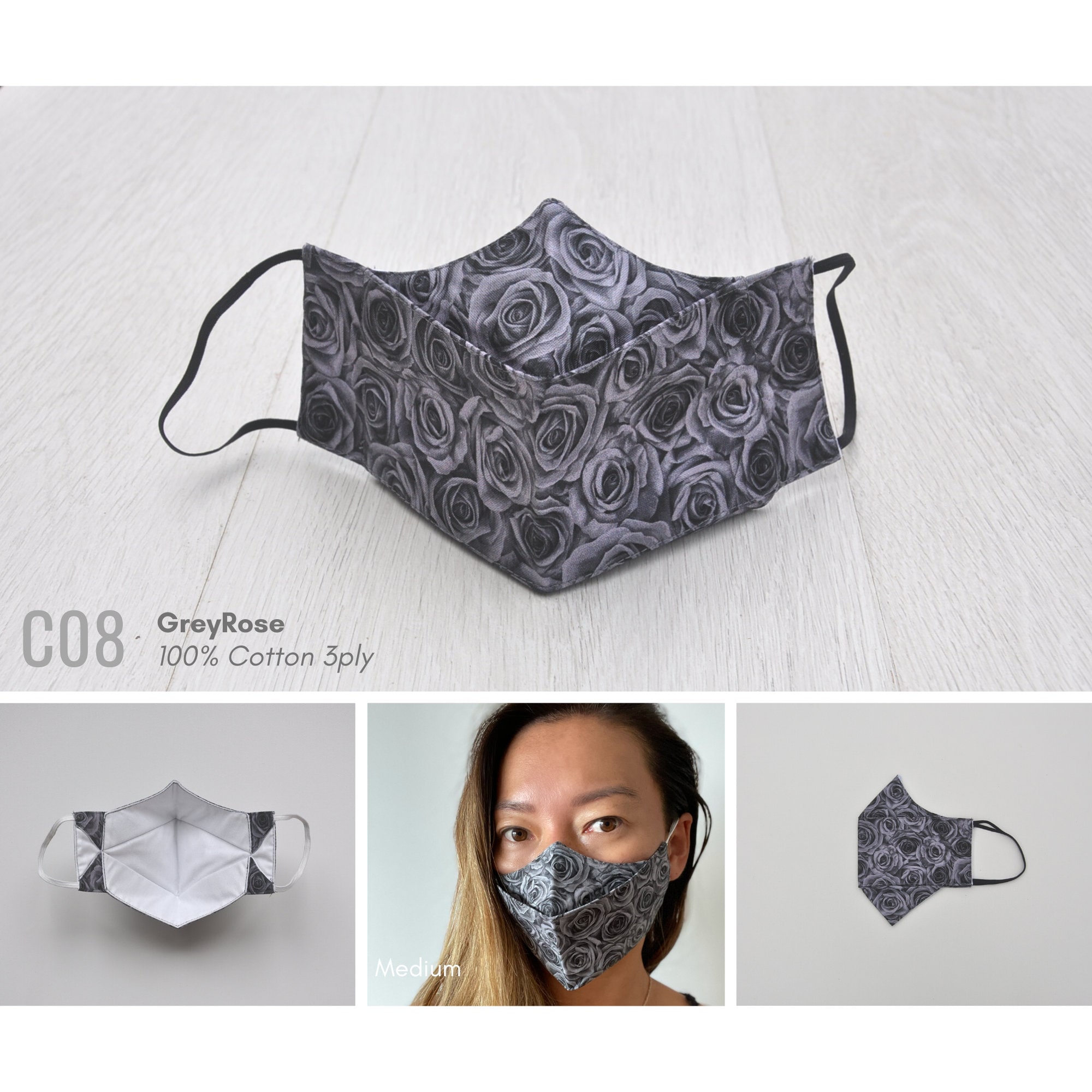 ORIGAMI 3D Reusable Face Mask Cotton Face Mask Australia Etsy