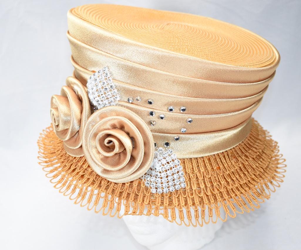 Vintage Mr. Hi\'s Classic Gold Occasion Hat - Sunday Best / Kentucky Derby Kentucky Derby: Women main image 4