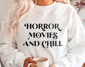 Horror movies and chill svg, Halloween shirt svg, Halloween party svg, Horror svg, Digital File svg png dxf files for cricut