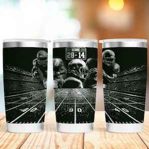 Football 20oz & 30oz Tumbler wrap laser SVG Files, American Football Sports Seamless Tumbler laser Rotary Engraved files.