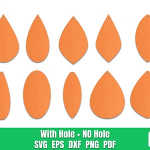 Teardrop earrings SVG, Earring SVG, leather earring SVG files for Cricut, Digital File instant download Template No.1.
