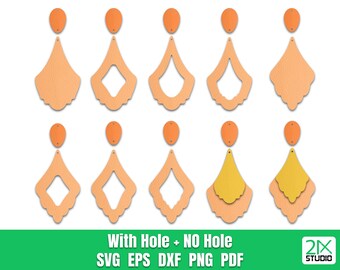 Earring SVG, Leather earring svg, Bohemian Moroccan Earring SVG Files For Cricut, Digital File instant download No.2.