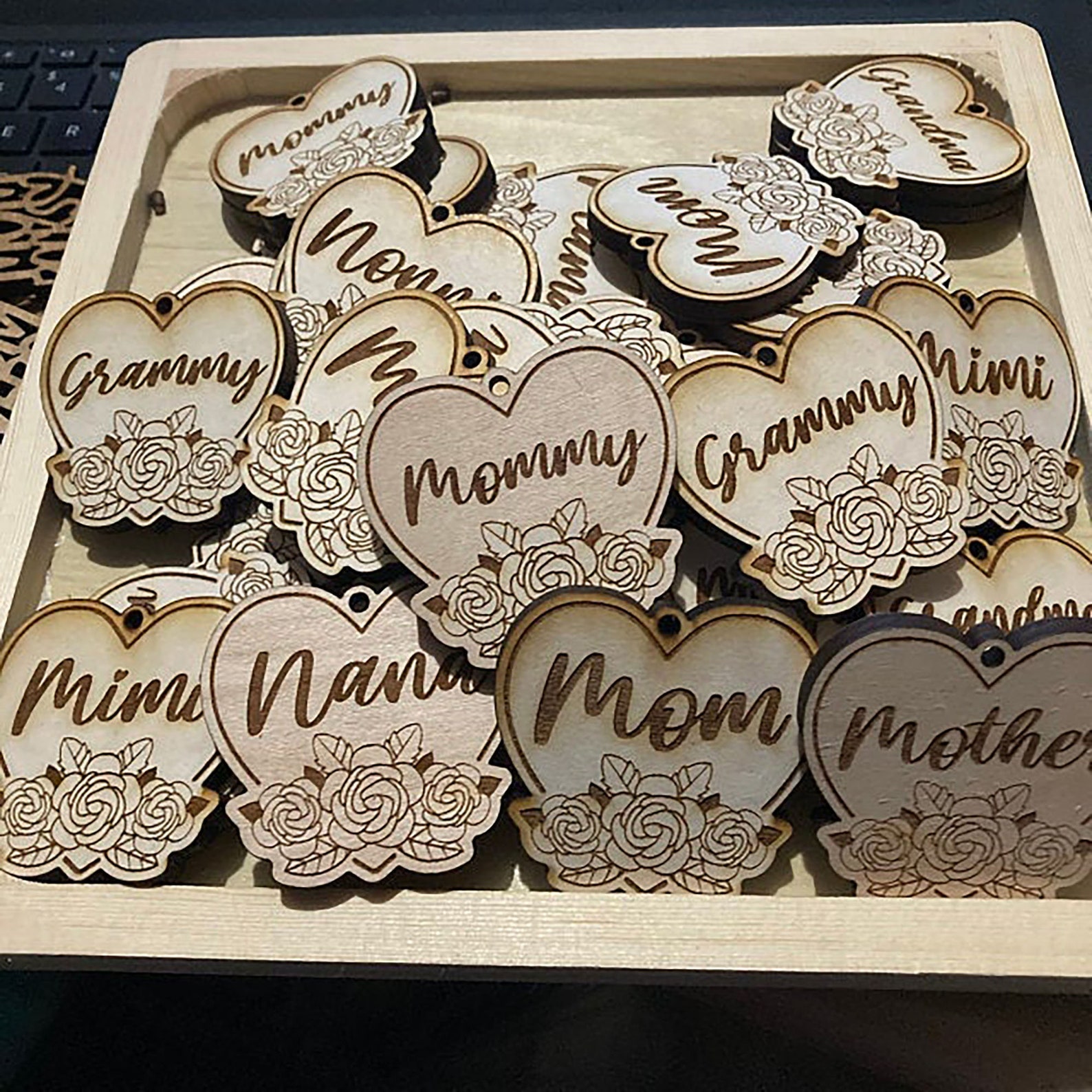 Download Mothers Day Keychain svg laser cut file for glowforge ...