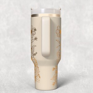Cowgirl Boots Floral 40 Oz Tumbler Wrap Laser SVG File Seamless Western ...