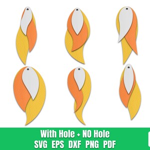 Earring svg, Leaf earring svg, leather earring svg, Stacked earring svg files for Cricut, Digital File instant download No.3.