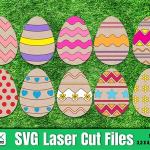 Ostereier svg Laser cut Dateien, Glowforge-Dateien, Ostereier Ornamente, Ostereier Paint Kit Dateien SVG Digital File Instant Download.