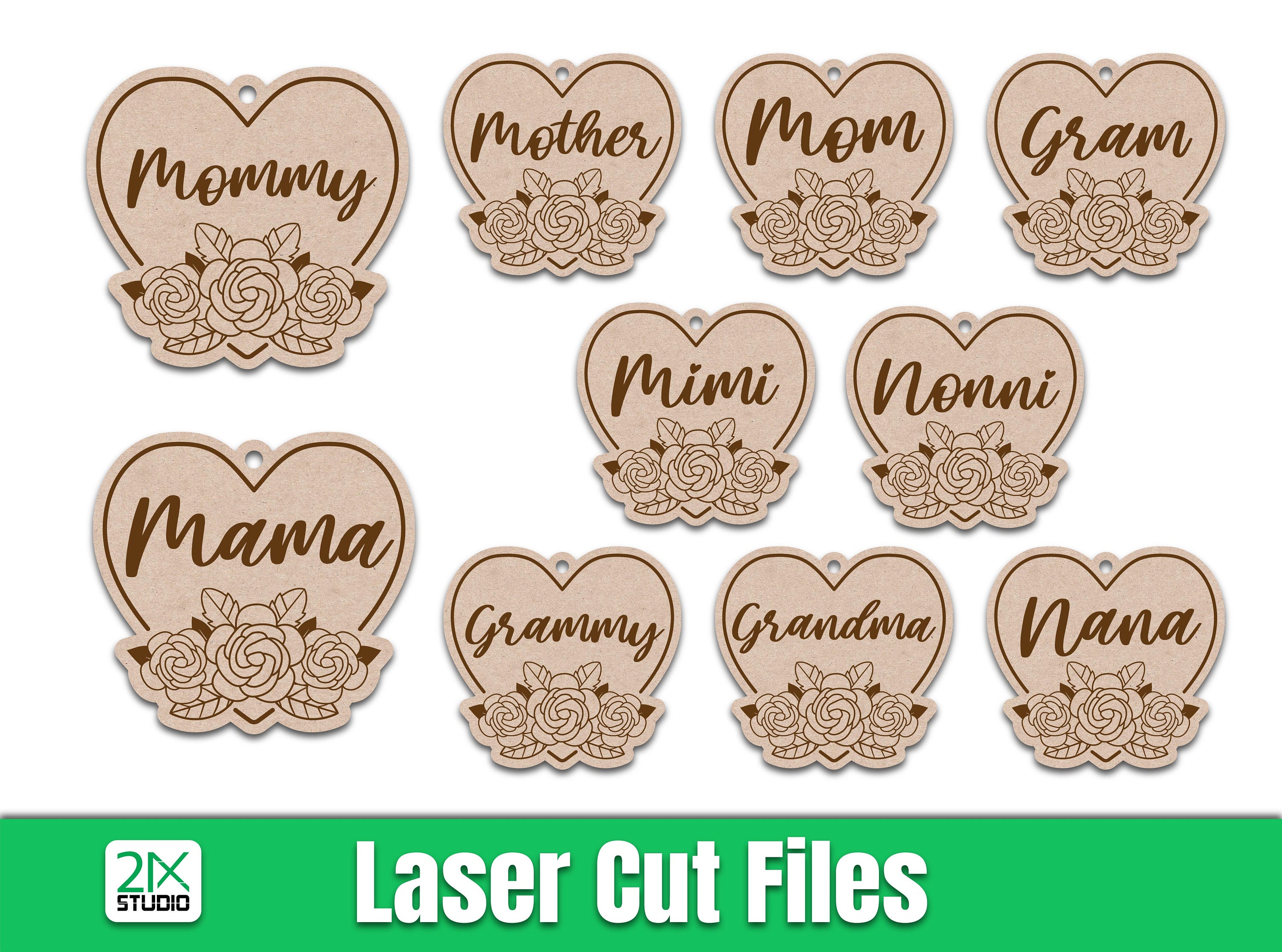 Download Mothers Day Keychain svg laser cut file for glowforge ...