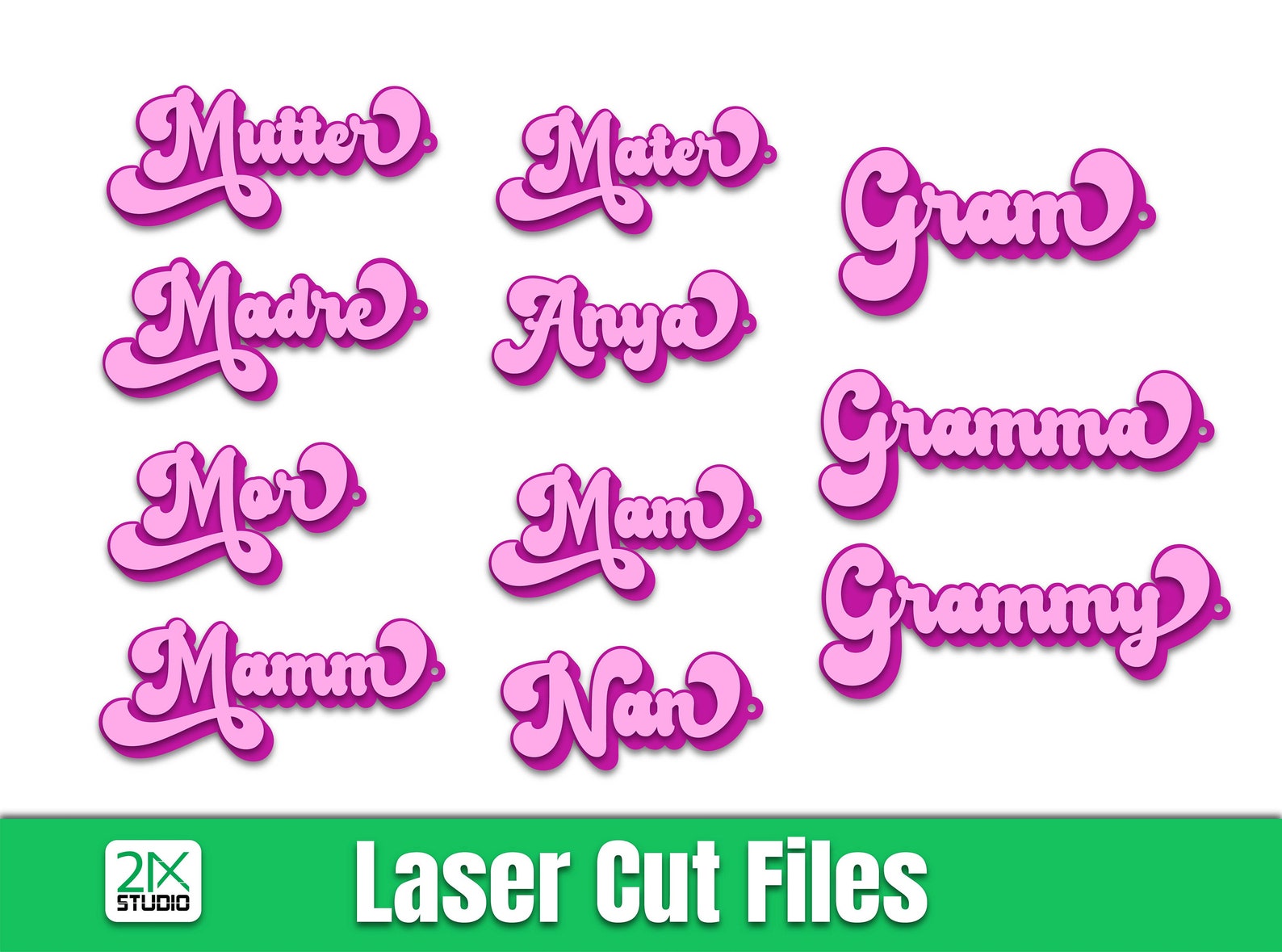 Download Mothers Day keychain svg wooden laser cut paint kit svg | Etsy