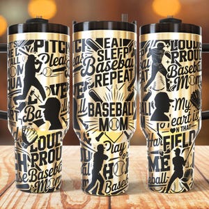 Baseball Mom 40oz Tumbler Wrap Laser SVG Files, Baseball Sport Laser engraving Quencher Tumbler laser rotary Designs.