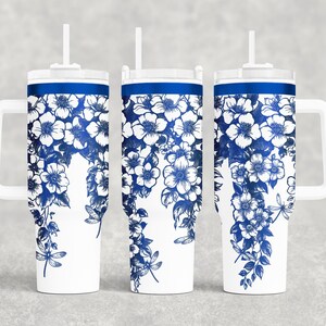 Floral Engraving Wraps for 40oz Tumbler | Climbing Flowers Laser File 6 Bundle | Elegant Vine and Butterfly Design for Laser Rotary