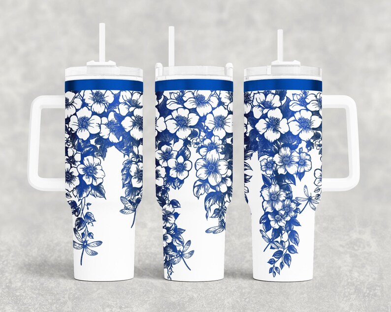 Floral Engraving Wraps for 40oz Tumbler | Climbing Flowers Laser File 6 Bundle | Elegant Vine and Butterfly Design for Laser Rotary