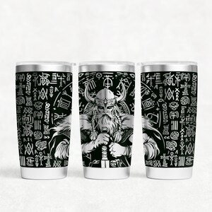 Viking 20oz & 30oz Tumbler wrap Laser SVG-Dateien, Viking Viking Tumbler Laser Dreh gravierte Dateien Handwerksprojekt.