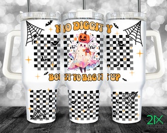 40 oz Tumbler png No Diggity Bout To Bag It Up 40oz Quencher Tumbler with Handle Halloween Sublimation Digital File PNG