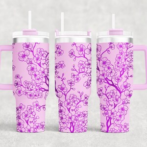 Floral Engraving Wraps for 40oz Tumbler | Climbing Flowers Laser File 6 Bundle | Elegant Vine and Butterfly Design for Laser Rotary