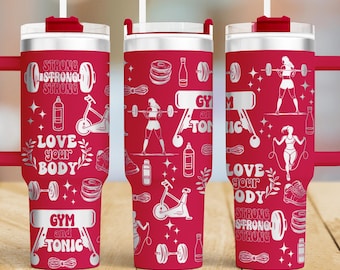 Workout Tumbler Laser SVG File Seamless Designs, Weightlifting Full Wrap 40oz Tumbler laser Rotary engraved files Craft Project